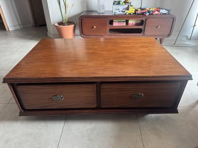 Center table / floating legs/ 4 draws