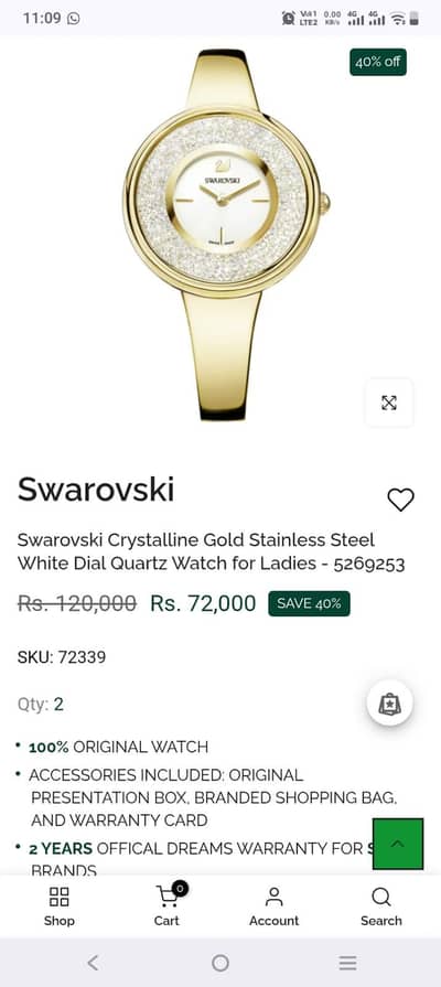 swaroviski watch