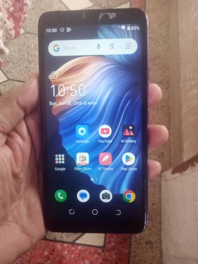 Tecno pop 4 (2.32) duel sim pta approved top se glass kuch damge hy