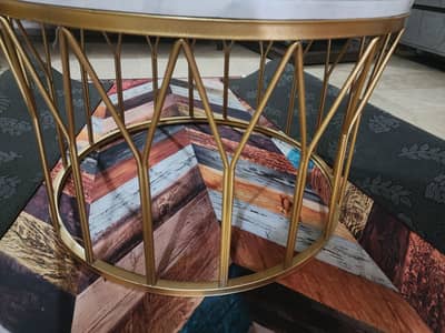 Original Brass bottom marble sheet top centre table for sale!
