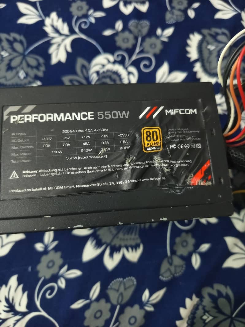 performance 550 mifcom modular power supply 0