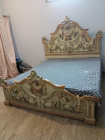bed with dressing