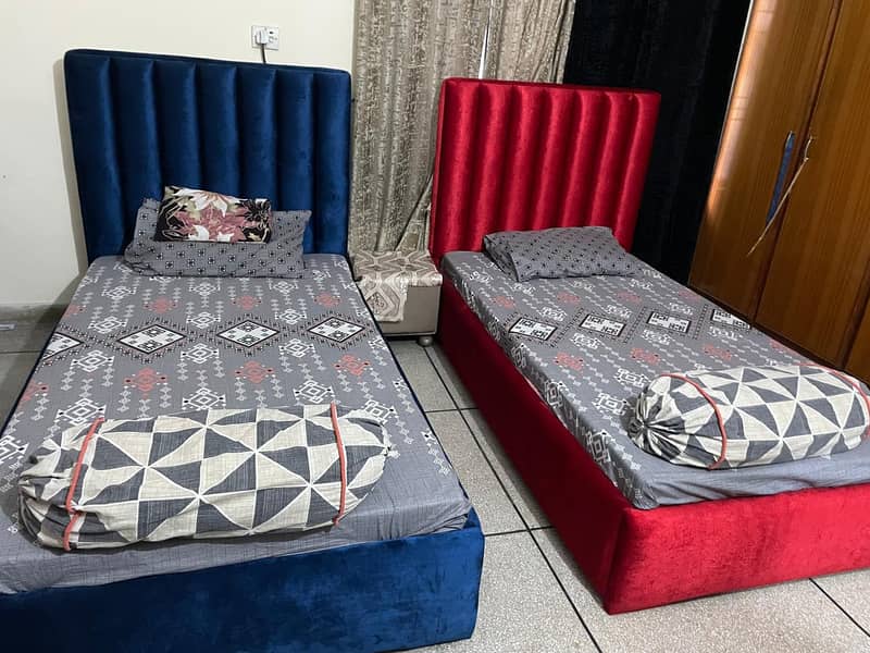 two single bed and study table 5