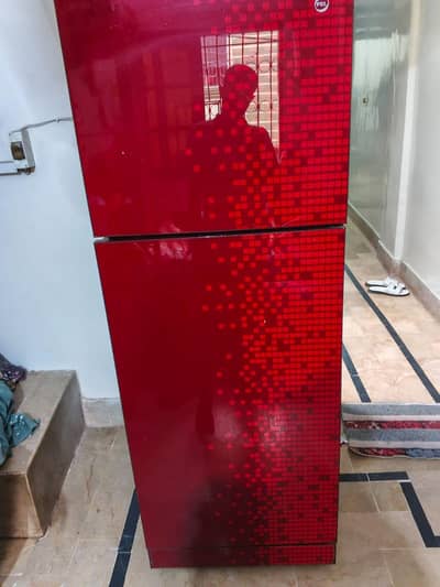 pel 2 door red glass fridge -no working for repair