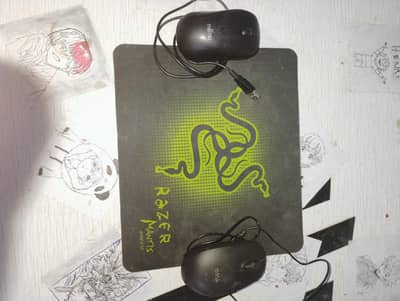 2 MOUSE WITH 1 MOUSE PAD