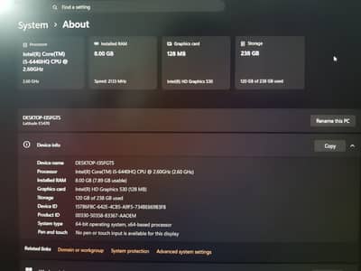 Dell Latitude E5470 - i5 6th Gen | 8GB RAM | 256GB SSD | Full HD
