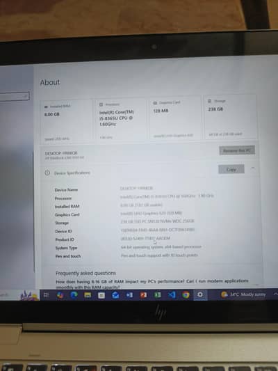 Hp elite book 1030 G4 touch 360