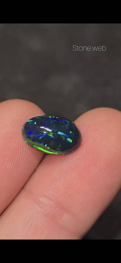 Natural Ethiopian black opal 100% orignal gemstone certified guarantee