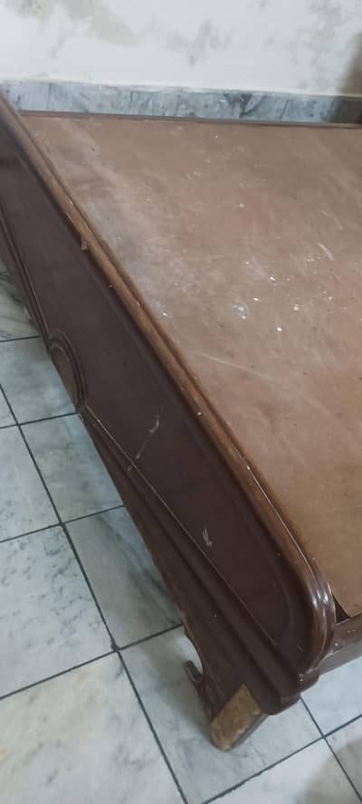 wooden bed