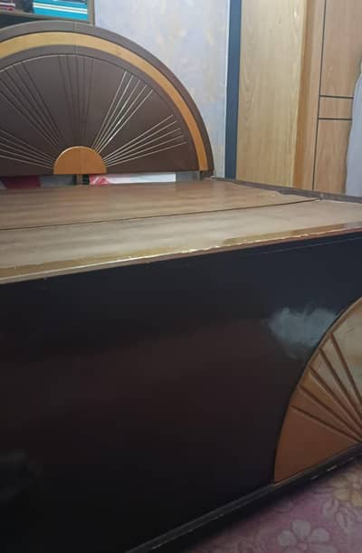 Used king size bed frame + two side tables+one dressing table