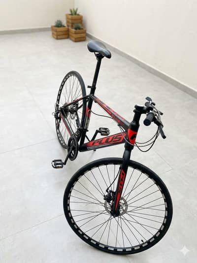 full size sports bicycle slim tyres 3+7 gears, aluminium frame