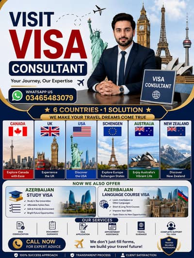 am dealing all type of visit Visa's and azerbaijan study,language