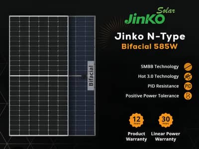 Jiinko Solar Panel 585 watt