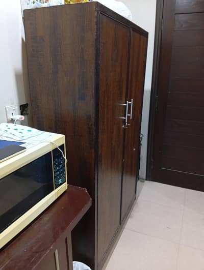 wooden wardrobe