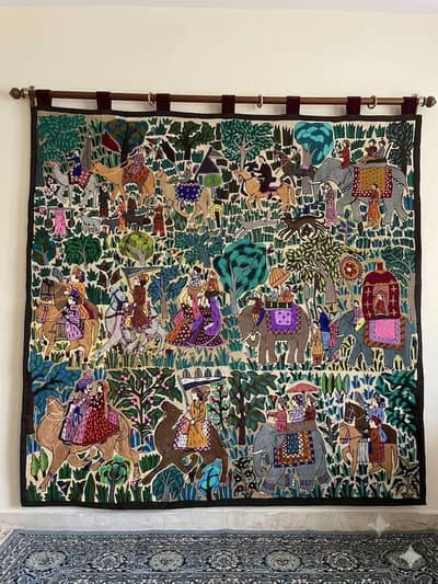 Folk Art Procession Tapestry