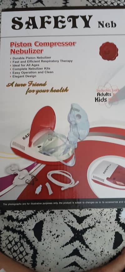 Safety Nebulizer for Quick Relief- White & Red