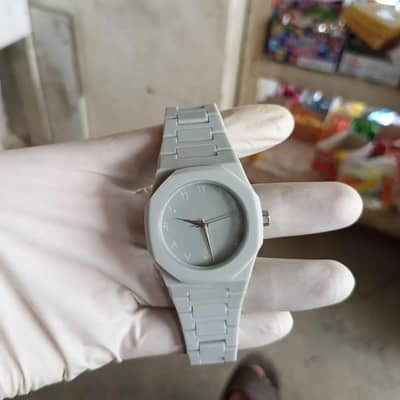 Matte grey carbon fiber watch for men