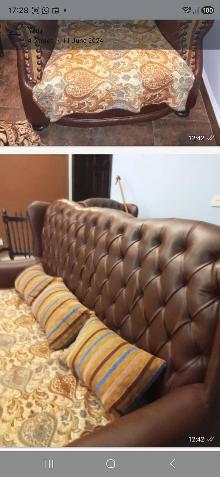 Sofa set 3 +2+1 with centre table 2