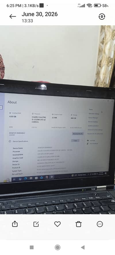 Lenovo core i5 processor