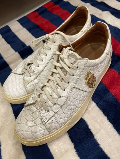Billionaire white leather sneakers size 43