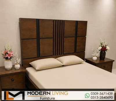 King Bed With 2 side tables best quality in your choice colours