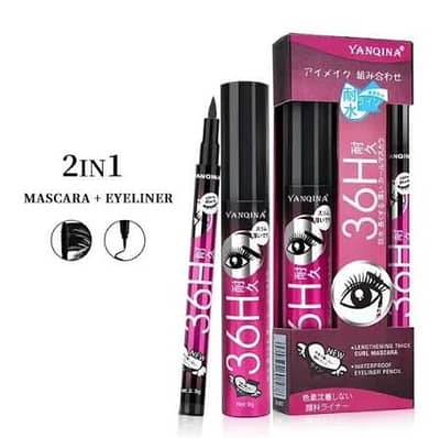 Set Of 2- Liquid Eyeliner And Waterproof Mascara