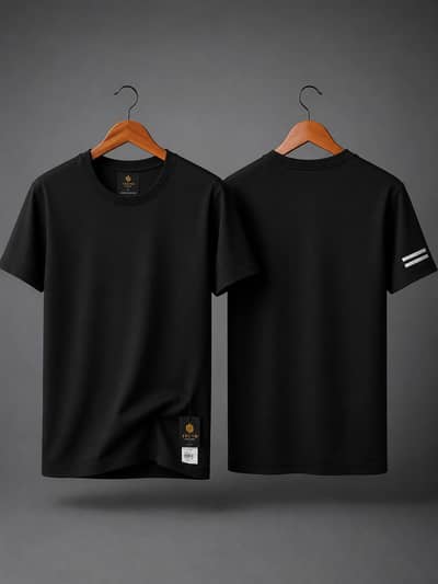 Men's Premium Black Round Neck T-Shirt