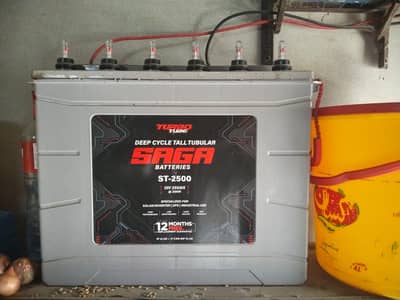 SAGA ST-2500 12V 250Ah Tubular Battery – Used | 6 Months Warranty