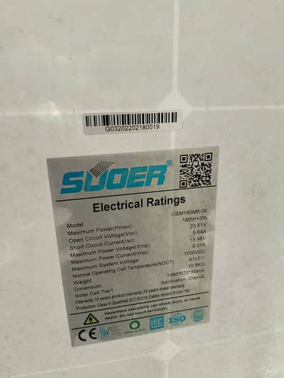 solar plate 180 watt hai