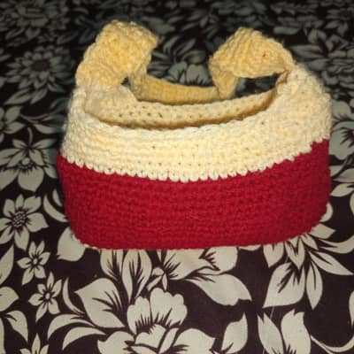 fully hand made crochet bag
