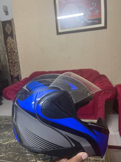 helmet zain blue flipup