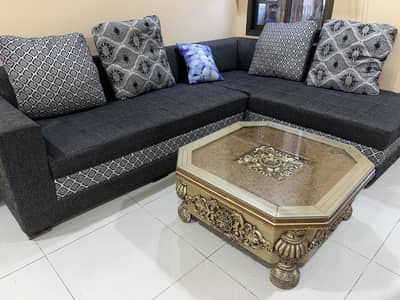 L Shape Sofa with centre table for sale