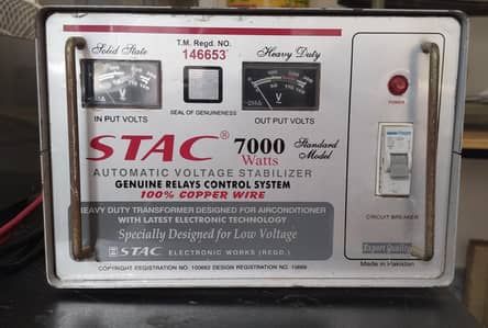 STAC automatic voltage stabiliser 7000watts