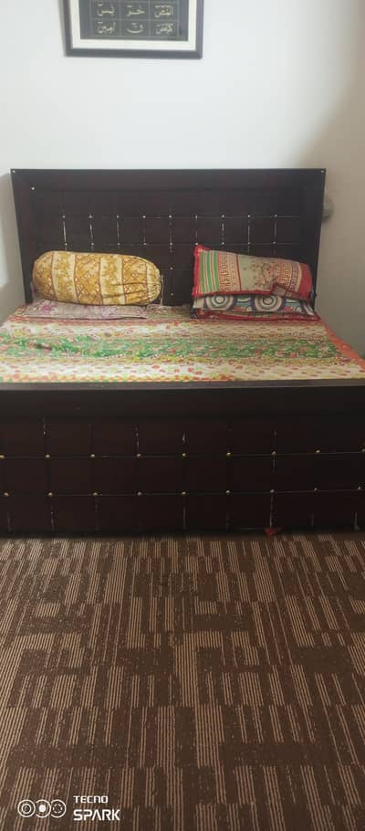wooden bed
