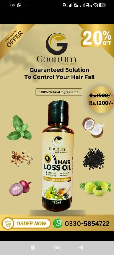 Goonum hair oil for lond and shinny hair