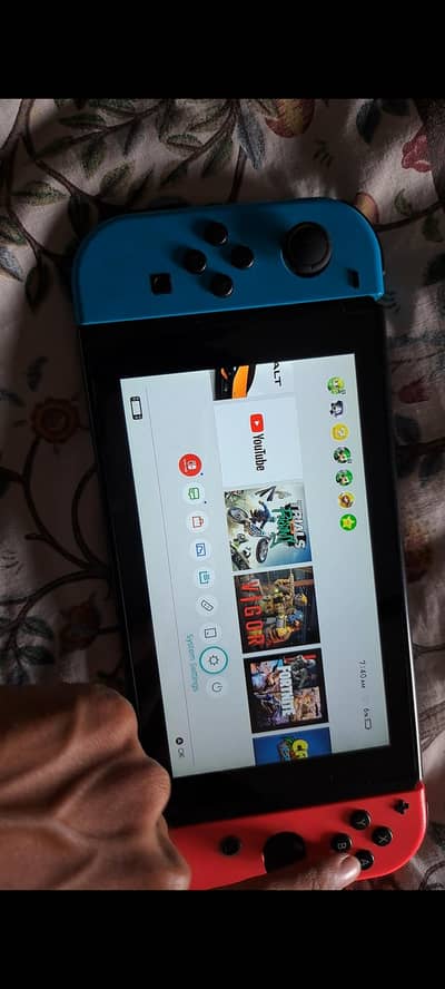 Netendo Switch slightly used with tv box and controller holder