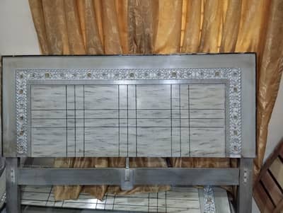wooden bed grey