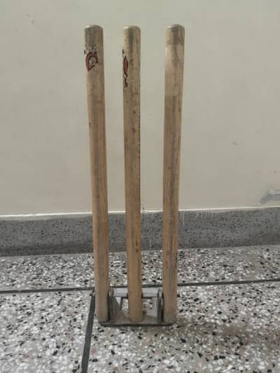 Original CA Spring Wickets (Wooden Stumps with Heavy Metal Base)