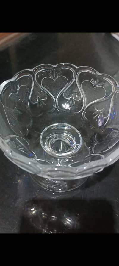 serving glass bowl for sale.  medium size