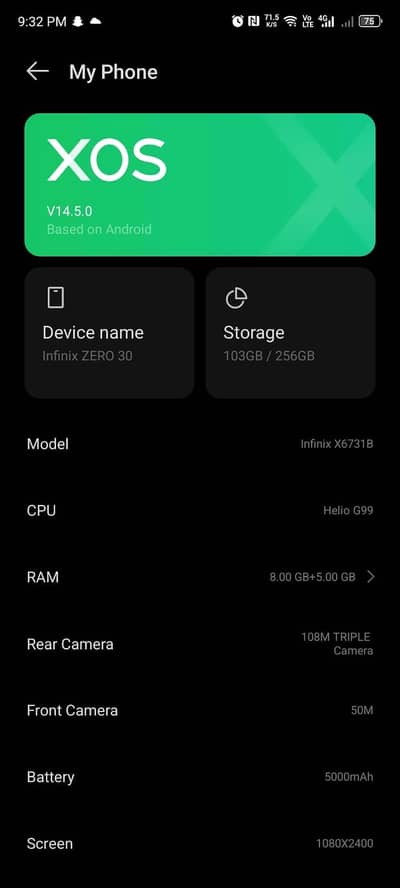 Infinix Zero 30 (exchange possible )