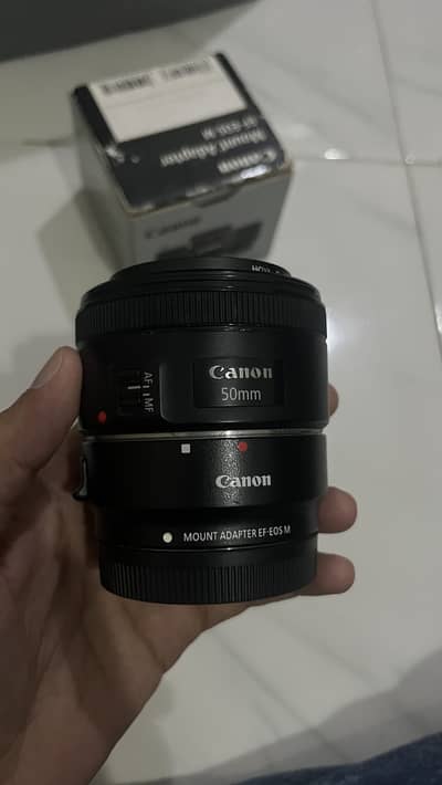 Canon 50mm 1.8 with adapter