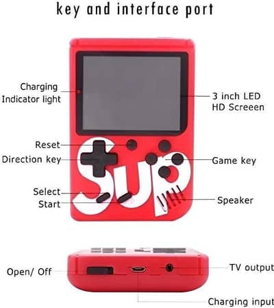 Portable Video game for kids ,durable plastic 6 hr battery 3" screen