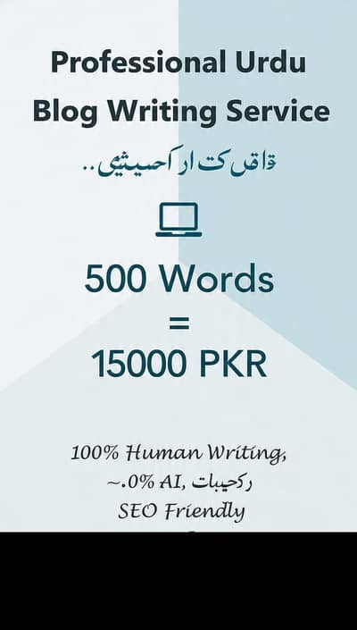 Professional Urdu Blog Writer | SEO + 100% Human