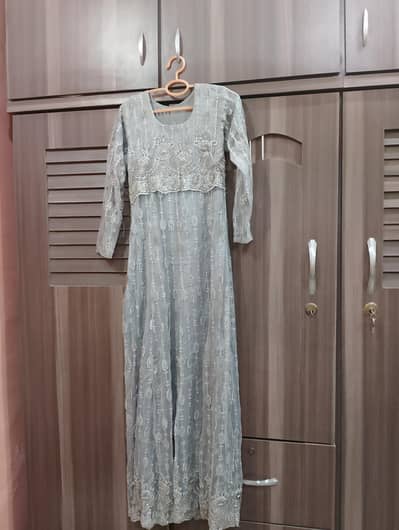 silver long heavy maxi