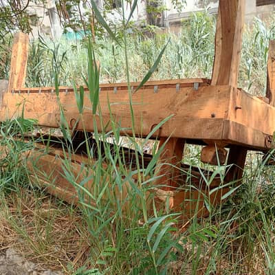 wooden cow khurli , drums , wooden bakra khurli