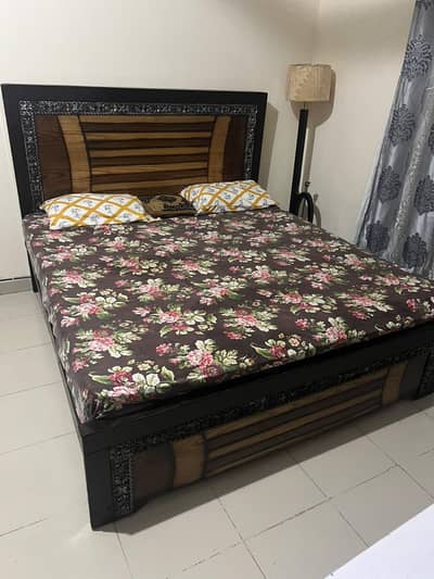 ​ For Sale: Premium Wooden Double Bed Set – Excellent Condition