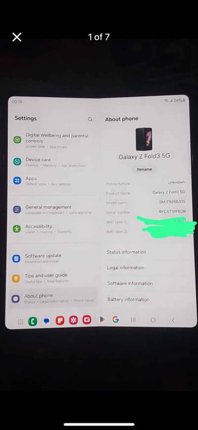 Samsung Mobile Z Flip 3 12 gb 256 gb pta approved ful ok