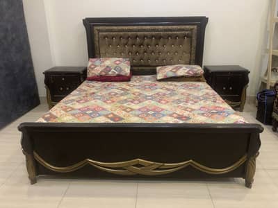 King Size Bed Pepsi Black Colour for sale
