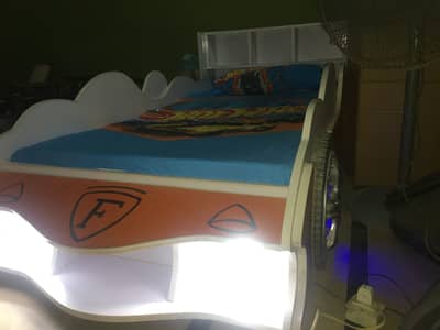 Kids Car bed for sale_ Good condition and sofa com bed
