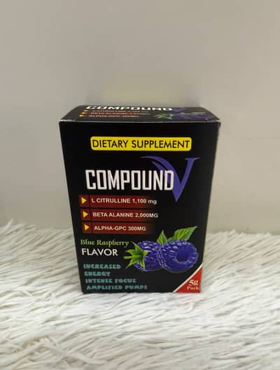 COMPOUND V PreWorkout Supplement Blue Raspberry